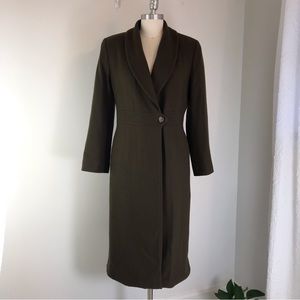 Womens Petite Harve Benard Wool Blend Long Trench Coat